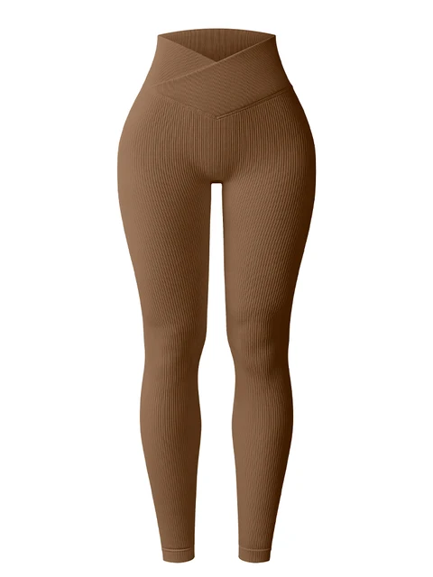 Seamless Butt-Lifting Crossover Leggings